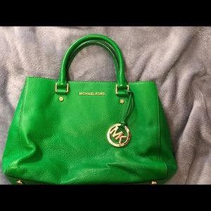 Michael Kors Shopper Satchel in green